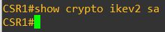 show crypto ikev2 sa の出力に IKE SA が表示されない状態